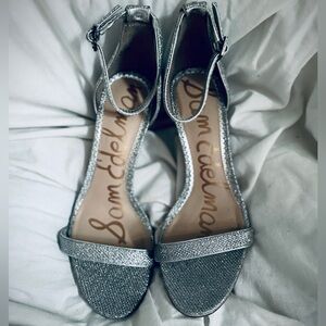 New Sam Edelman Silver Elegant High Heeled Sandals